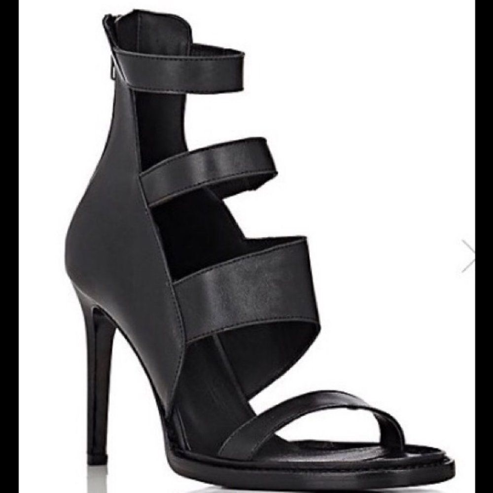 Helmut Lang Black Leather Heels